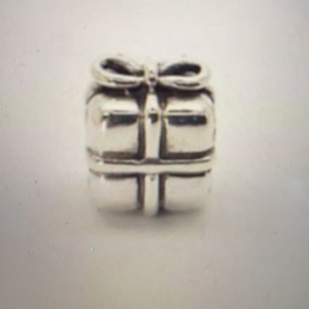 Pandora Charm - retired gift box tied with a bow
